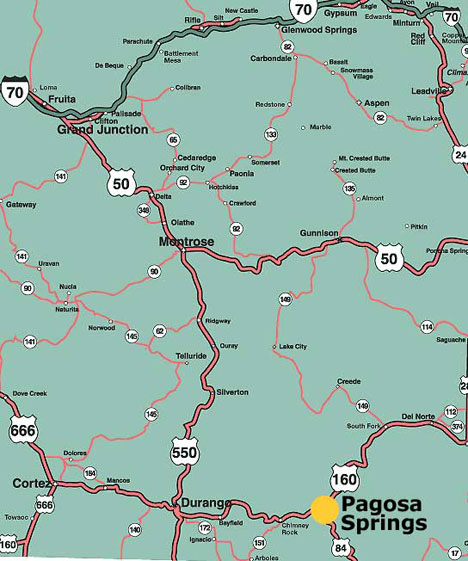 Maps Pagosa Springs Colorado The Southwest Pagosa Springs
